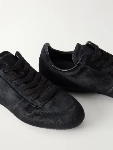 Rick Owens Minimal Sneaks Calf-hair And Leather Sneakers | Thumbnail 5