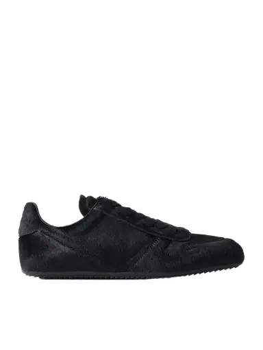 Rick Owens Minimal Sneaks Calf-hair And Leather Sneakers | Thumbnail 1