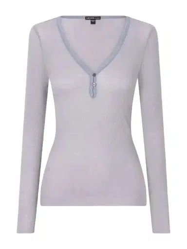 James Perse Ribbed Cotton And Cashmere-blend T-shirt | Thumbnail 1 James Perse Ribbed Cotton And Cashmere-blend T-shirt | Thumbnail 1