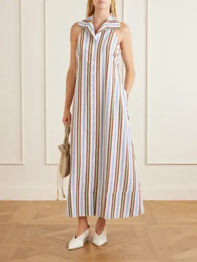 Rosie Assoulin Take It Or Sleeveless Poplin Midi Dress | Thumbnail 2