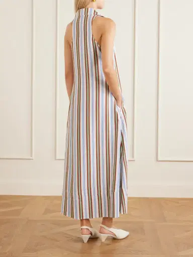 Rosie Assoulin Take It Or Sleeveless Poplin Midi Dress | Thumbnail 3
