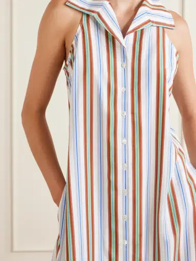 Rosie Assoulin Take It Or Sleeveless Poplin Midi Dress | Thumbnail 4