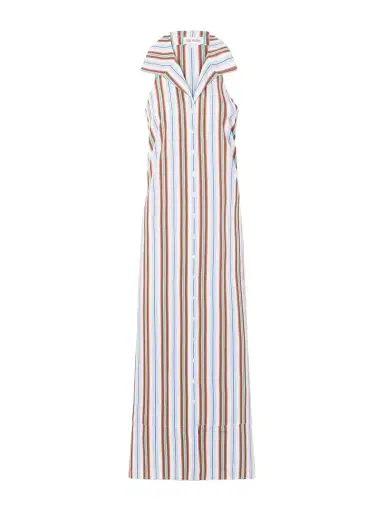 Rosie Assoulin Take It Or Sleeveless Poplin Midi Dress | Thumbnail 1