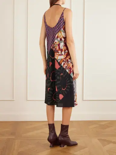 Dries Van Noten Printed Georgette Midi Dress | Thumbnail 3 Dries Van Noten Printed Georgette Midi Dress | Thumbnail 3