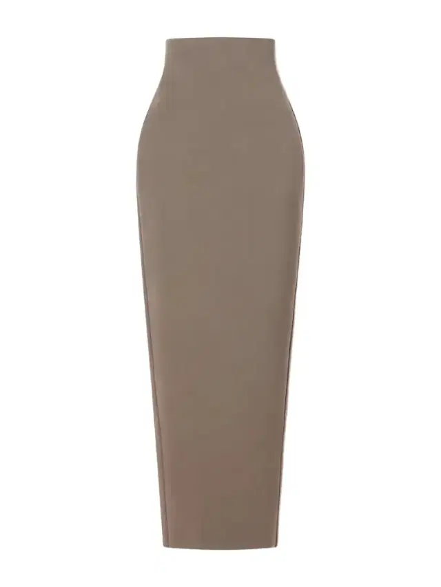 Rick Owens Dirt Pillar Stretch Wool-blend Midi Skirt