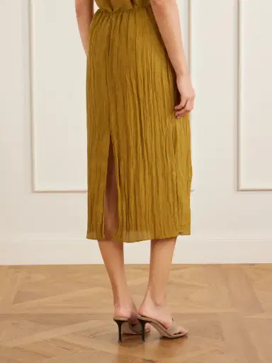 Tibi Crinkle Charmeuse Midi Skirt | Thumbnail 4