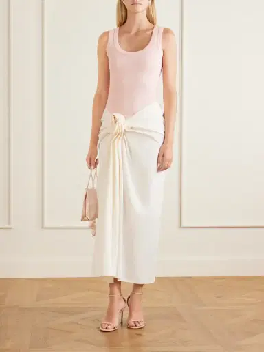 Magda Butrym Embellished Gathered Cotton Midi Skirt | Thumbnail 2 Magda Butrym Embellished Gathered Cotton Midi Skirt | Thumbnail 2