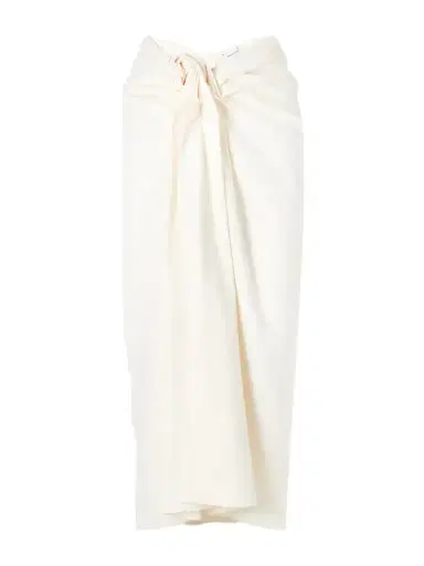 Magda Butrym Embellished Gathered Cotton Midi Skirt | Thumbnail 1 Magda Butrym Embellished Gathered Cotton Midi Skirt | Thumbnail 1