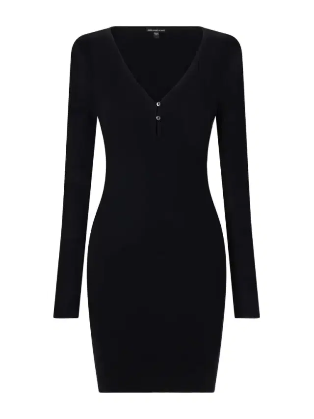 James Perse Ribbed Cotton And Cashmere-blend Mini Dress