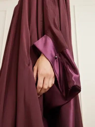 Lanvin Pleated Satin-trimmed Charmeuse Gown | Thumbnail 4