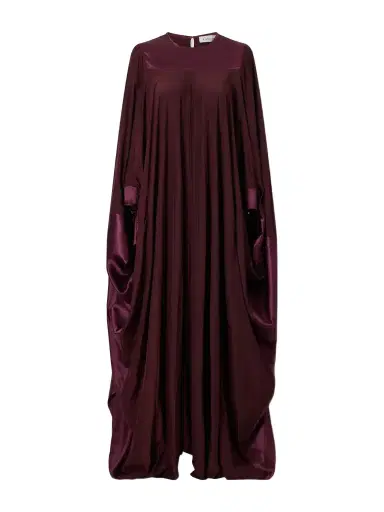 Lanvin Pleated Satin-trimmed Charmeuse Gown | Thumbnail 1