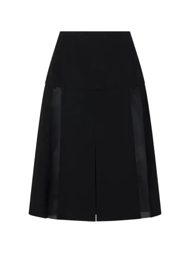 Jil Sander Satin-trimmed Wool Midi Skirt