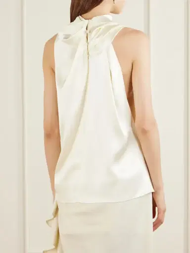 Heirlome Kate Draped Silk-satin Top | Thumbnail 4