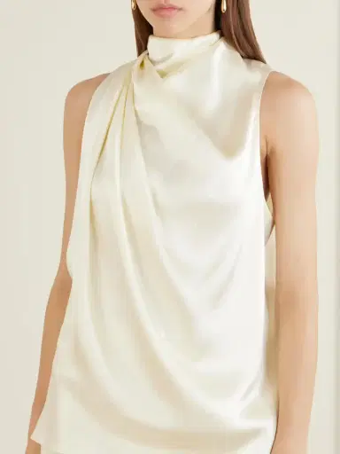 Heirlome Kate Draped Silk-satin Top | Thumbnail 5