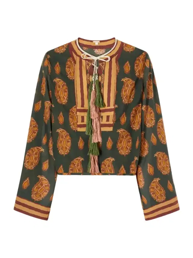 Johanna Ortiz Sun Whisper Printed Cotton Blouse