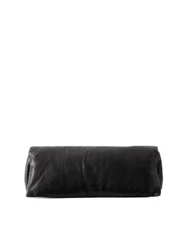 Rick Owens Baguette Logo-debossed Crinkled Leather Clutch | Thumbnail 1 Rick Owens Baguette Logo-debossed Crinkled Leather Clutch | Thumbnail 1