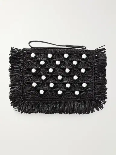 Rabanne Fringed Studded Raffia Clutch | Thumbnail 4 Rabanne Fringed Studded Raffia Clutch | Thumbnail 4