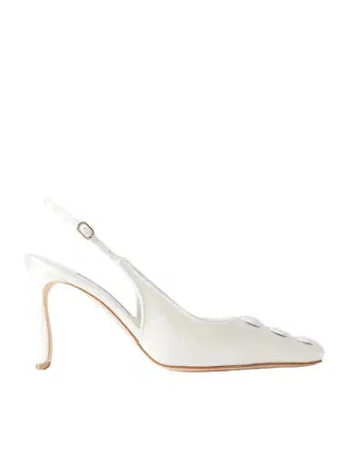 Manolo Blahnik Alexa 90 Embellished Satin Pumps | Thumbnail 1 Manolo Blahnik Alexa 90 Embellished Satin Pumps | Thumbnail 1