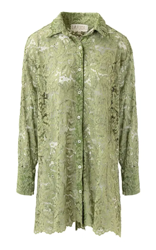 La Fuori Sage Seduction Embroidered Shirt