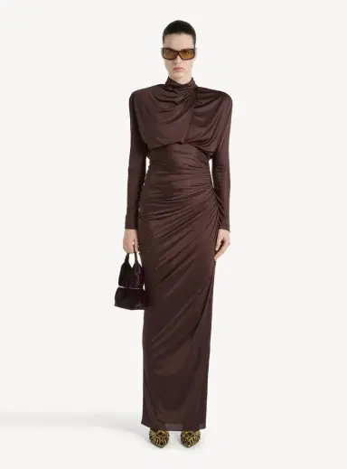 Balmain Long flowing jersey dress | Thumbnail 2