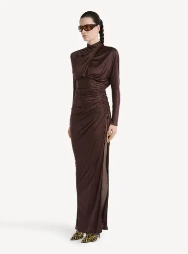 Balmain Long flowing jersey dress | Thumbnail 3