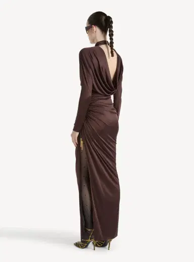 Balmain Long flowing jersey dress | Thumbnail 4