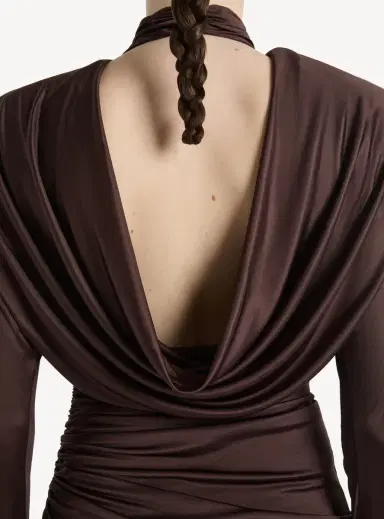 Balmain Long flowing jersey dress | Thumbnail 5