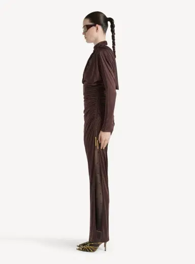 Balmain Long flowing jersey dress | Thumbnail 6