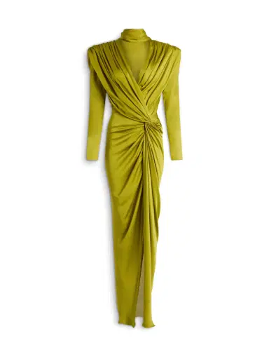 Balmain Long silk charmeuse dress | Thumbnail 1