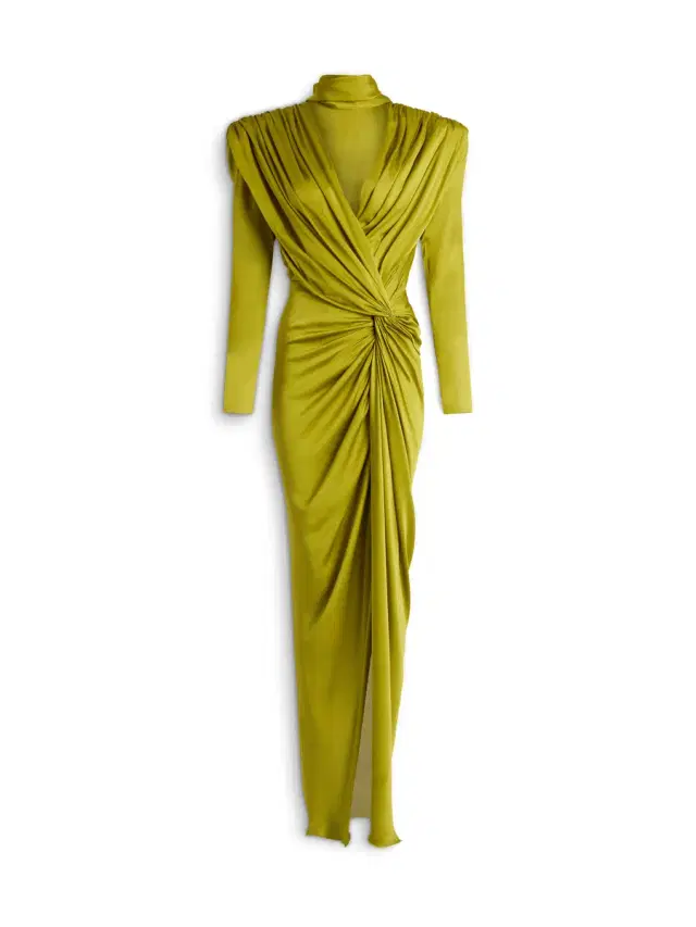 Balmain Long silk charmeuse dress