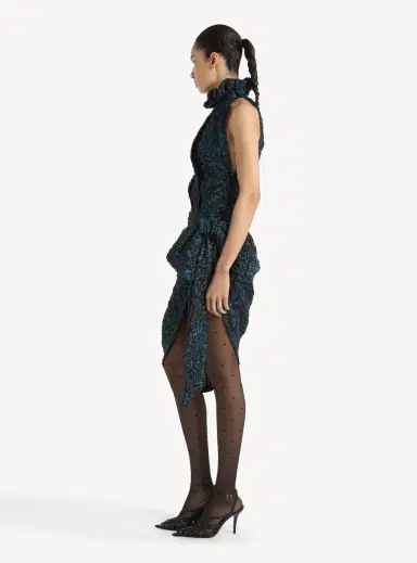 Balmain Draped cloqué jacquard dress | Thumbnail 7 Balmain Draped cloqué jacquard dress | Thumbnail 7