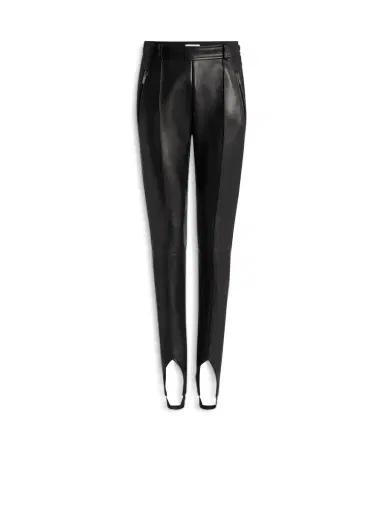 Balmain Lambskin trousers with stirrup | Thumbnail 1 Balmain Lambskin trousers with stirrup | Thumbnail 1