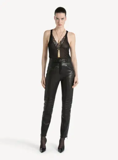 Balmain Lambskin biker trousers | Thumbnail 2 Balmain Lambskin biker trousers | Thumbnail 2