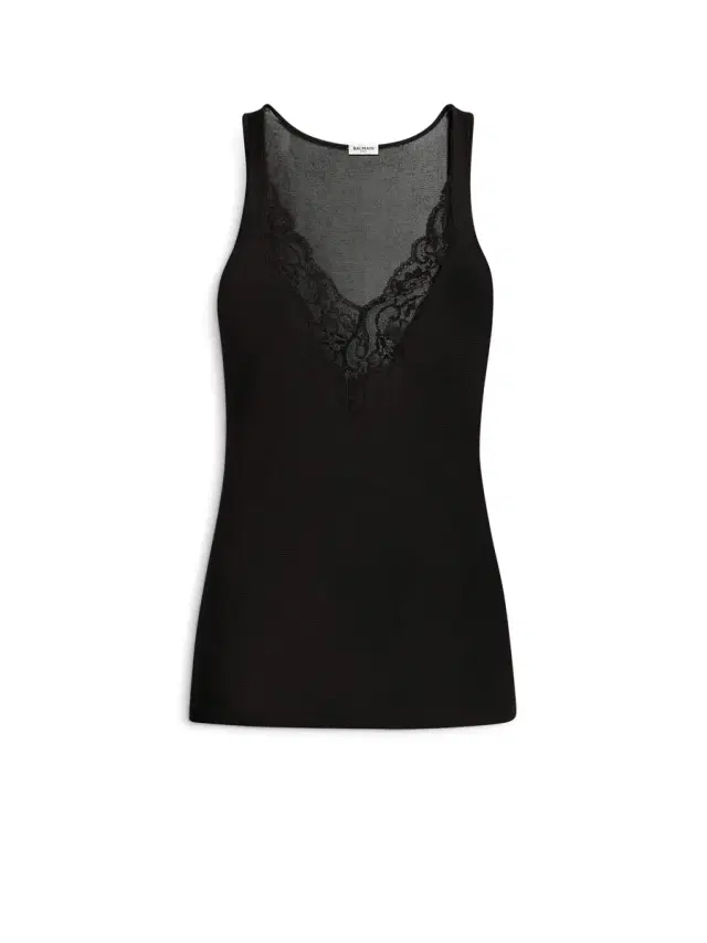 Balmain Knit vest top with lace