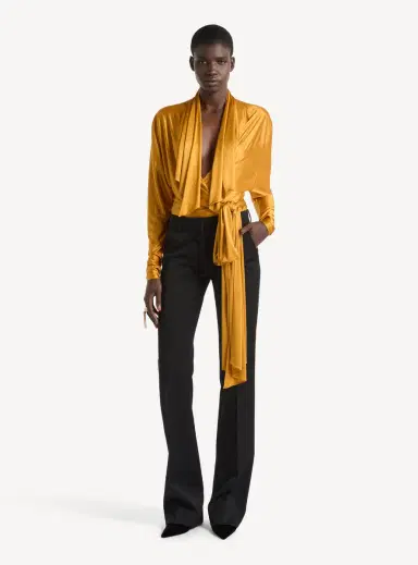 Balmain Low-waisted wool satin trousers | Thumbnail 2 Balmain Low-waisted wool satin trousers | Thumbnail 2