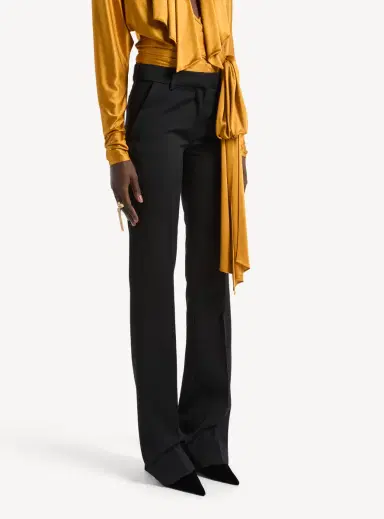 Balmain Low-waisted wool satin trousers | Thumbnail 6 Balmain Low-waisted wool satin trousers | Thumbnail 6