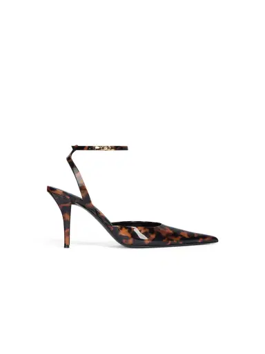Balmain Printed patent leather strappy pumps | Thumbnail 1