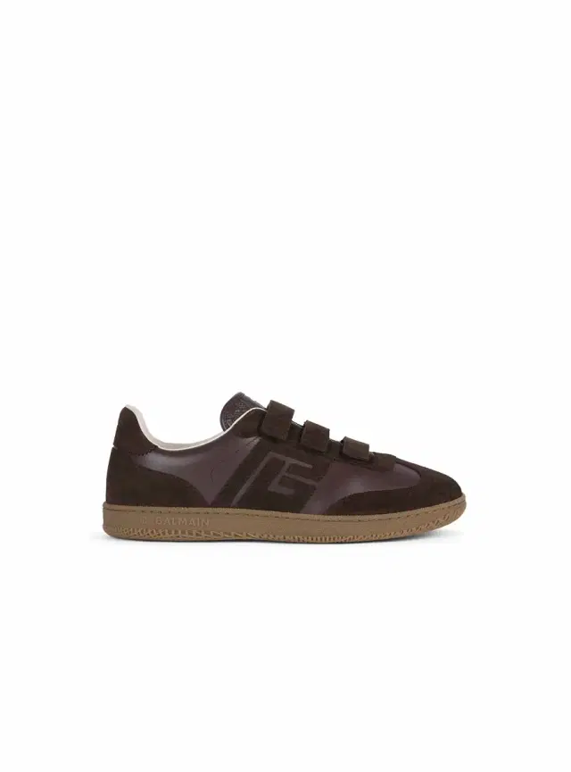 Balmain Swan sneakers in smooth leather and suede