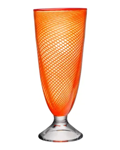 Kosta Boda Red Rim Footed Vase | Thumbnail 1