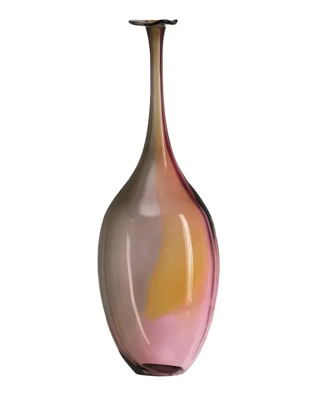 Kosta Boda Small Fidji Vase, Amber/Grey/Rose
