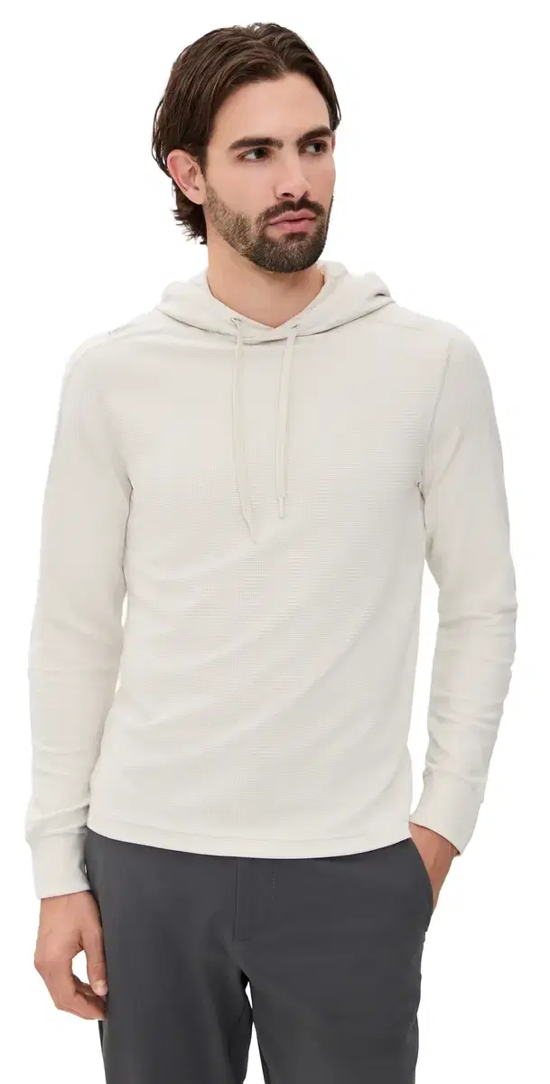 RLX Ralph Lauren Tech Waffle Knit Hoodie tone Pebble