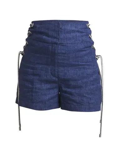 Giorgio Armani Lace-Up Sides Linen Shorts | Thumbnail 1