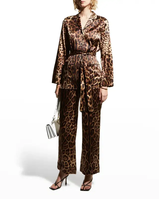 Dolce & Gabbana Leopard-Print Pajama Pants