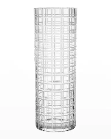Orrefors Cut In Number Checker Large Vase | Thumbnail 1