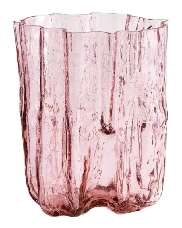 Kosta Boda Crackle Tall Crystal Vase