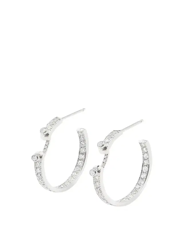 Nouvel Heritage 18K Eternity Tuxedo Mood Hoop Earrings