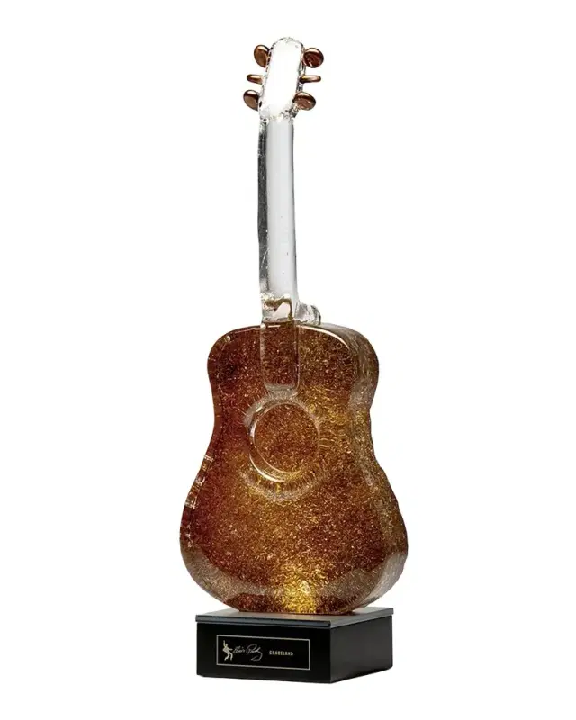 Kosta Boda "Elvis Presley: Graceland" Limited Edition Crystal Guitar by Kjell Engman