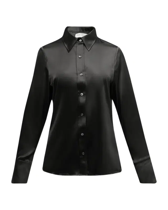 Ramy Brook Victoria Stretch Silk Button-Front Top