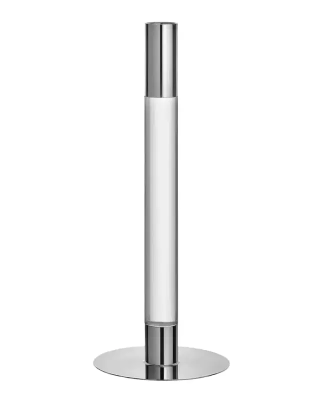 Orrefors 10" Lumiere Candlestick, Silver