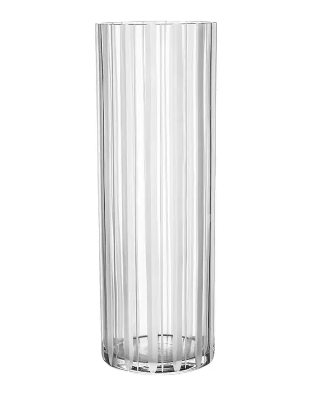 Orrefors 13" Cut in Number Stripes Vase